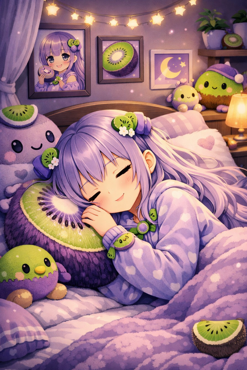Anime Girl Sleep Light Portrait 2