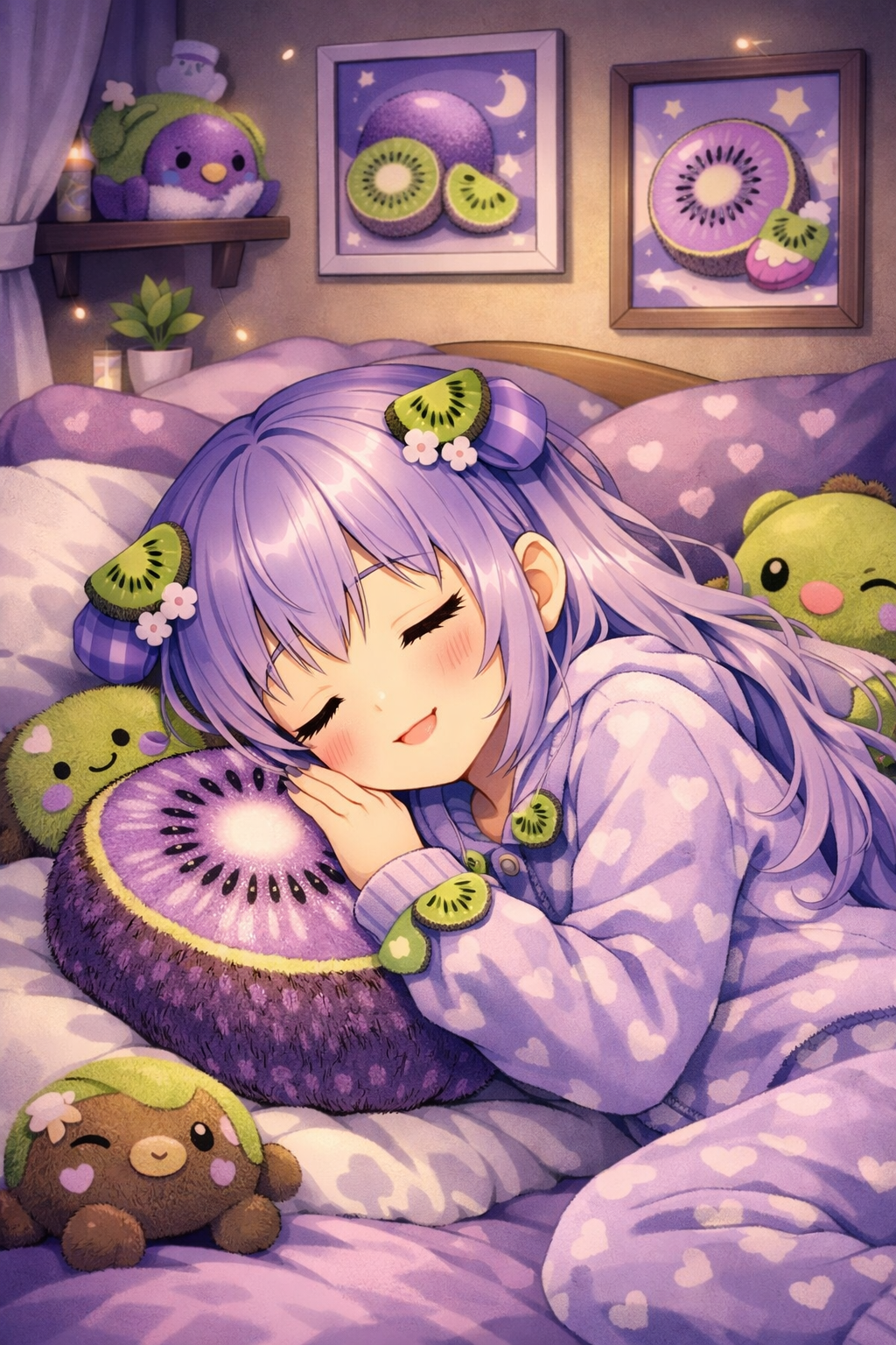 Anime Girl Sleep Light Portrait